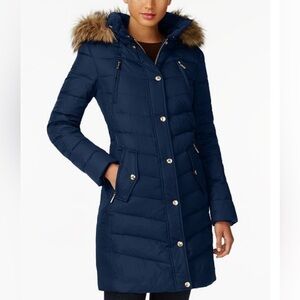 MICHAEL Kors Hooded Faux-Fur-Trim Puffer Coat